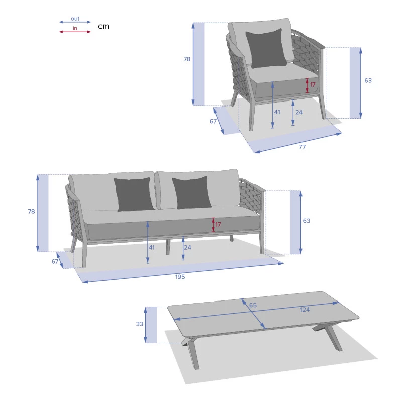 Salon De Jardin 5 Places Embruns Praline / Noisette Hespéride 5 Salon De Jardin 5 Places Embruns Praline / Noisette Hespéride – Image 3