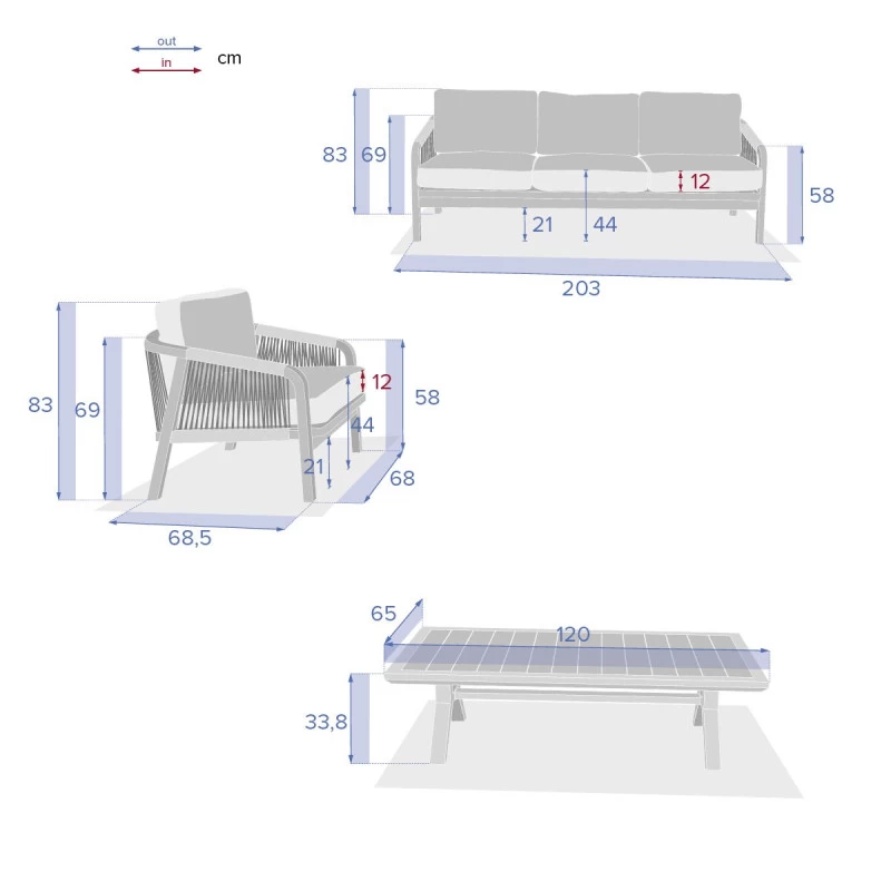 Salon De Jardin En Bois 5p Papouasie Hespéride 6 Salon De Jardin En Bois 5p Papouasie Hespéride – Image 4
