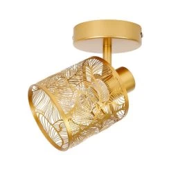 Spot Calathéa Métal Ajouré Doré Ostaria 11 Spot Calathéa Métal Ajouré Doré Ostaria -Décoration De Meubles spot calathea metal ajoure dore ostaria 3