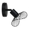 Spot Capeline En Métal Filaire Noir Ostaria