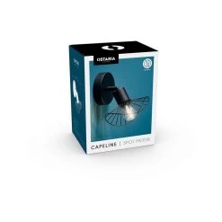 Spot Capeline En Métal Filaire Noir Ostaria -Décoration De Meubles spot capeline en metal filaire noir ostaria 2