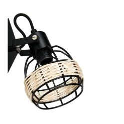 Spot Cyrus En Métal Et Rotin Ostaria -Décoration De Meubles spot cyrus en metal et rotin ostaria 2