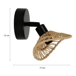 Spot Ozana En Métal Et Corde Ostaria -Décoration De Meubles spot ozana en metal et corde ostaria 4