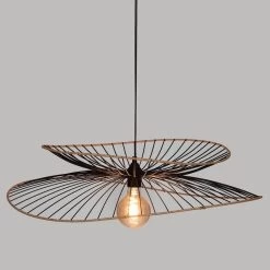 Suspension Métal Et Rotin Alara D69 Atmosphera -Décoration De Meubles suspension metal et rotin alara d69 atmosphera 5