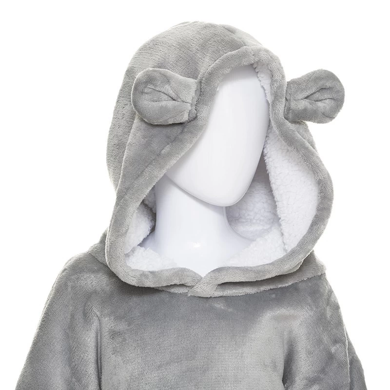 Sweat Plaid à Capuche Ours Gris Enfant Atmosphera 5 Sweat Plaid à Capuche Ours Gris Enfant Atmosphera – Image 3