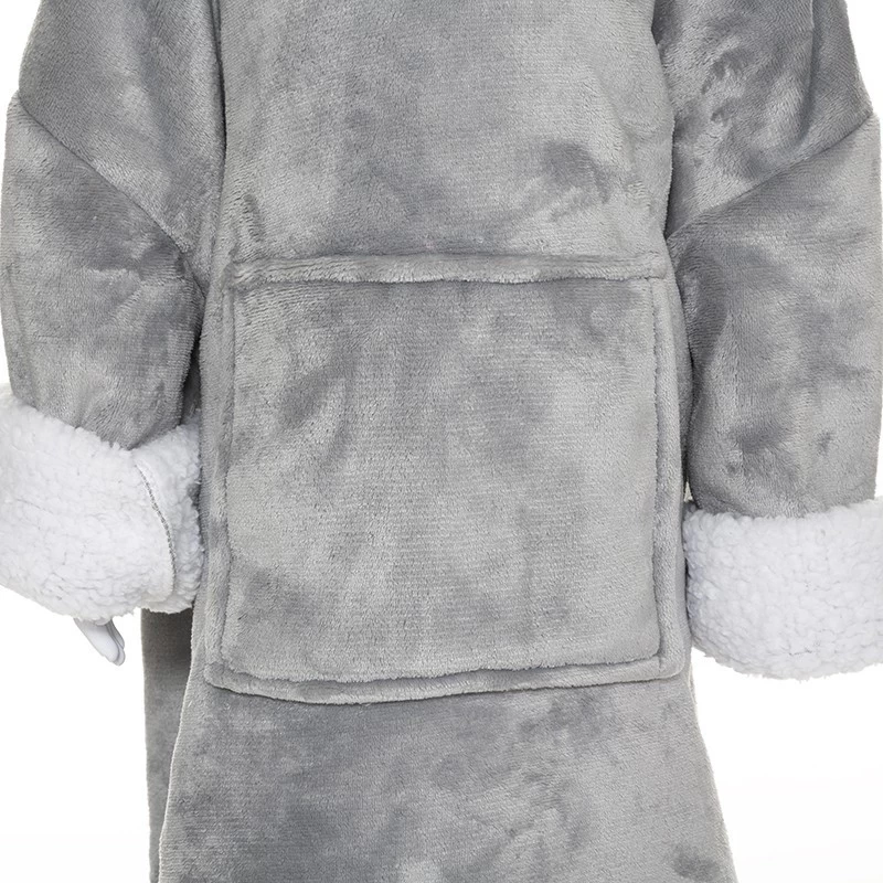 Sweat Plaid à Capuche Ours Gris Enfant Atmosphera 6 Sweat Plaid à Capuche Ours Gris Enfant Atmosphera – Image 4