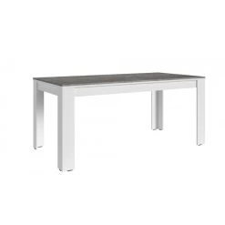 Table à Manger 180cm Blanc Et Gris Béton Gent