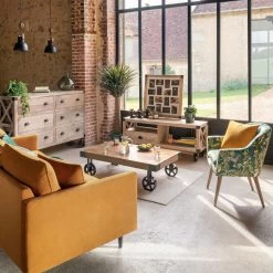 Table Basse Silas Bois Massif Atmosphera -Décoration De Meubles table basse manguier bois massif atmosphera 7