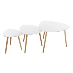 Table Basse Mileo Blanc Lot De 3 Atmosphera