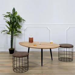 Table Basse Ovale Miller Pieds Métal -Décoration De Meubles table basse ovale miller pieds metal 2