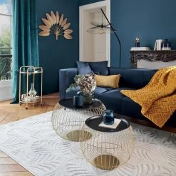 Table Basse X2 Métal Doré Alya Atmosphera -Décoration De Meubles table basse x2 metal dore alya atmosphera 5