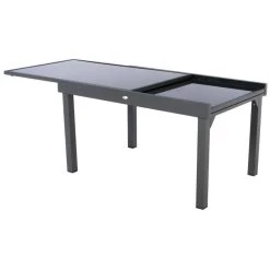 Table Rectangulaire Ext. Verre Piazza 10 P. Graphite Hespéride -Décoration De Meubles table piazza extensible 10 personnes anthracite graphite hesperide 4