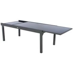 Table Rectangulaire Ext. Verre Piazza 12 P. Graphite Hespéride -Décoration De Meubles table piazza extensible 12 personnes hesperide anthracite graphite 3