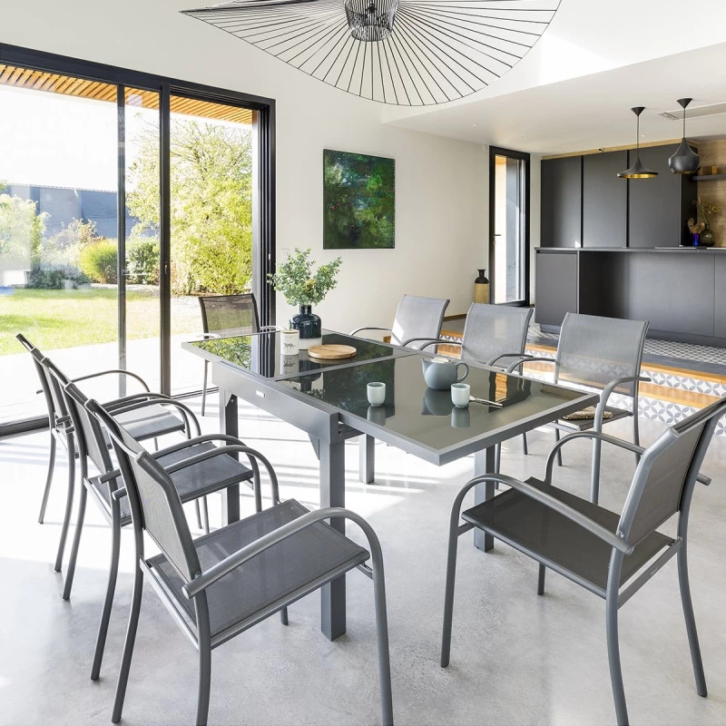 Table Piazza Extensible 8 Personnes Anthracite/graphite 3 Table Piazza Extensible 8 Personnes Anthracite/graphite