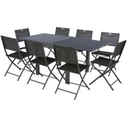 Table Rectangulaire Extensible Piazza 8 P. Graphite Hespéride -Décoration De Meubles table rectangulaire extensible piazza 8 personnes graphite hesperide 5