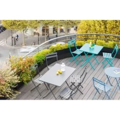 Table Rectangulaire Pliante Greensboro 4p Graphite Hespéride -Décoration De Meubles table rectangulaire greensboro 110x70cm graphite hesperide 3