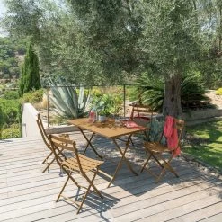 Décoration De Meubles -Décoration De Meubles table rectangulaire pliante greensboro 4p ocre hesperide 1