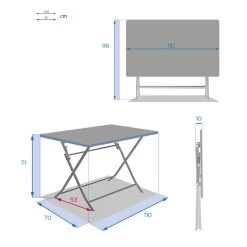 Table Rectangulaire Pliante Greensboro 4p Ocre Hespéride -Décoration De Meubles table rectangulaire pliante greensboro 4p ocre hesperide 3