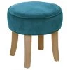 Tabouret En Velours Adriel Coloris Duck Atmosphera -Décoration De Meubles tabouret adriel en velours coloris duck