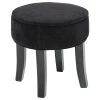 Tabouret En Velours Adriel Coloris Noir Atmosphera -Décoration De Meubles tabouret adriel en velours coloris noir