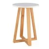 Tabouret Avec Pieds En Bambou & Plateau Blanc -Décoration De Meubles tabouret avec pieds en bambou plateau blanc