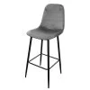 Tabouret De Bar En Velours Gris Pieds Métal Inoui -Décoration De Meubles tabouret de bar en velours gris pieds metal inou