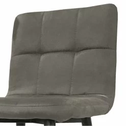 Tabouret De Bar Gris Pieds Métal Noir -Décoration De Meubles tabouret de bar gris pieds metal noir 1 2