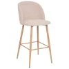 Tabouret De Bar Lin Céleste Pieds Effet Bois Atmosphera 2 Tabouret De Bar Lin Céleste Pieds Effet Bois Atmosphera -Décoration De Meubles tabouret de bar lin celeste pieds effet bois atmosphera