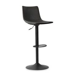 Tabouret De Bar Réglable Trevi PU Noir