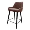 Tabouret De Bar Simili Portland Marron Pieds Métal -Décoration De Meubles tabouret de bar simili portland marron pieds metal