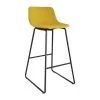 Tabouret Haut Cholo Tissu Jaune -Décoration De Meubles tabouret haut cholo tissu jaune