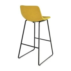 Tabouret Haut Cholo Tissu Jaune -Décoration De Meubles tabouret haut cholo tissu jaune 2