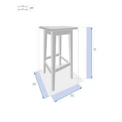 Tabouret Hauts De Jardin Tiwi Acacia Hespéride -Décoration De Meubles tabouret hauts de jardin tiwi acacia hesperide 2