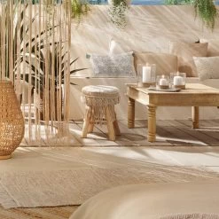 Tabouret Macramé Atmosphera -Décoration De Meubles tabouret macrame atmosphera 2