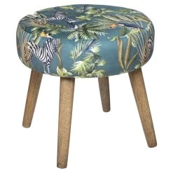 Tabouret Motifs Jungle H40 Sango Atmosphera