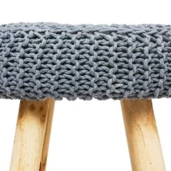 Tabouret Suzette Gris Atmosphera -Décoration De Meubles tabouret suzette gris atmosphera 1