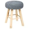 Tabouret Suzette Gris Atmosphera -Décoration De Meubles tabouret suzette gris atmosphera