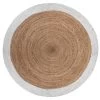 Tapis En Jute Bord Blanc D120 Atmosphera -Décoration De Meubles tapis en jute bord blanc d120 atmosphera