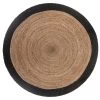Tapis En Jute Bord Noir D120 Atmosphera -Décoration De Meubles tapis en jute bord noir d120 atmosphera