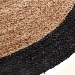 Tapis En Jute Bord Noir D120 Atmosphera -Décoration De Meubles tapis en jute bord noir d120 atmosphera 3