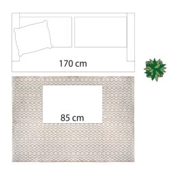 Tapis En Jute Et Coton 120x170cm Atmosphera -Décoration De Meubles tapis en jute et coton 120x170cm atmosphera 4