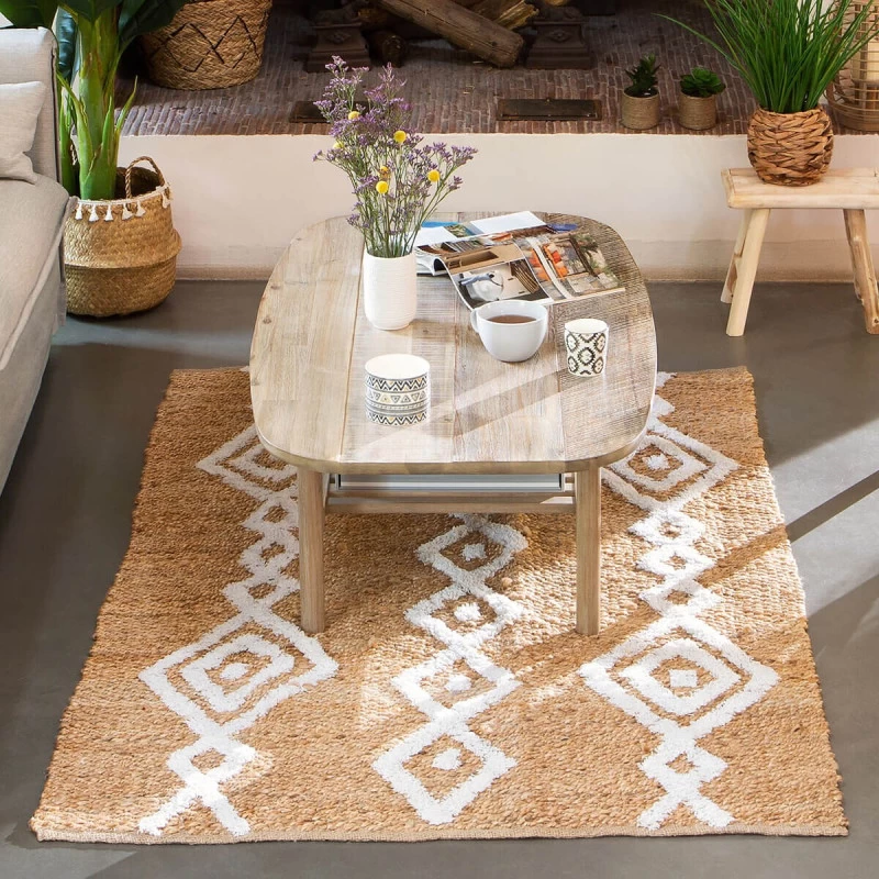 Tapis En Jute Tuft 170x120cm Atmosphera 4 Tapis En Jute Tuft 170x120cm Atmosphera – Image 2