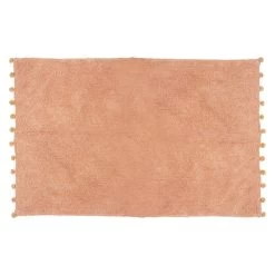 Tapis Enfant 100x150 Rose à Pompons Atmosphera
