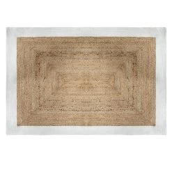 Tapis Jute Naturel Bord Blanc 120x170 Atmosphera