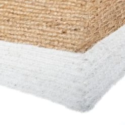 Tapis Jute Naturel Bord Blanc 120x170 Atmosphera -Décoration De Meubles tapis jute naturel bord blanc 120x170 atmosphera 3