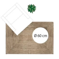 Tapis Jute Naturel Rectangulaire 120x170 Atmosphera -Décoration De Meubles tapis jute naturel rectangulaire 120x170 atmosphera 3