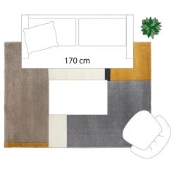 Tapis Rectangulaire Relief Abstrait 160x230 Atmosphera -Décoration De Meubles tapis rectangulaire relief abstrait 160x230 atmosphera 2
