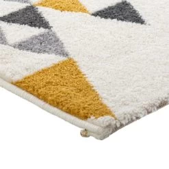Tapis Triangle 120x170 Ilan Moutarde Atmosphera -Décoration De Meubles tapis triangle 120x170 ilan moutarde atmosphera 2