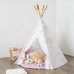 Tipi Décoratif 160 Cm Pour Enfant Blanc Atmosphera -Décoration De Meubles tipi 5 pieds decoratif pour enfant blanc atmosphera 1 5