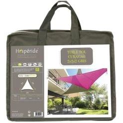 Toile Solaire 2x2x2m Curacao Gris Hespéride -Décoration De Meubles toile solaire 2x2x2m luxe hesperide curacao gri 2